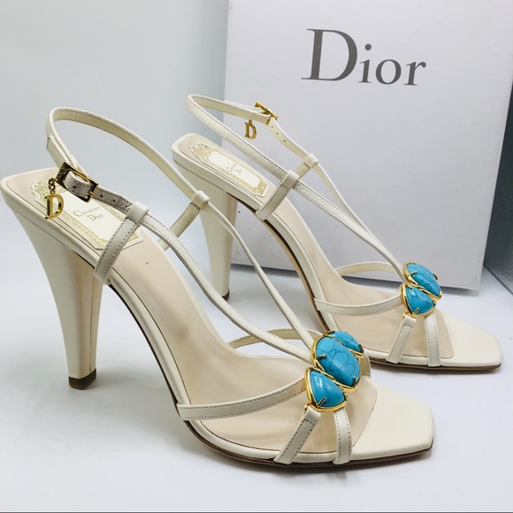 Christian Dior Piedra heel sandal 37.5 gemstone - Picture 3 of 8